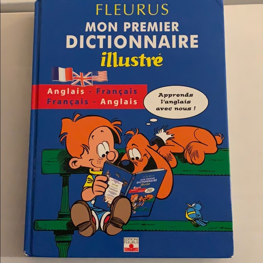 SALE!! French English visual dictionary for kids. Education.    3